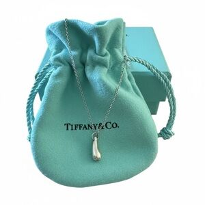 Tiffany & Co. Silver Teardrop Necklace 16”